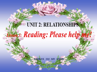 Bài giảng Tiếng Anh 11 - Unit 2: Relationships - Lesson 3: Reading: Please help me