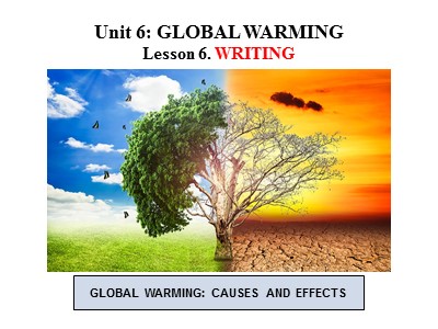 Bài giảng Tiếng Anh 11 - Unit 6: Global warming - Lesson 6: Writing