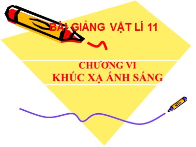 Bài giảng Vật lý 11 - Bài 26: Khúc xạ ánh sáng - Năm học 2022-2023 - Nguyễn Hoàng Ánh