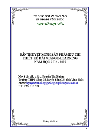 Thuyết minh bài giảng Hình học Lớp 11 - Đại cương về đường thẳng và mặt phẳng (Tiết 1) - Nguyễn Thị Hường