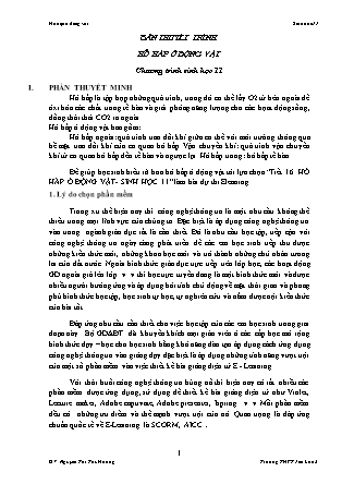 Thuyết minh bài giảng Sinh học Lớp 11 - Hô hấp ở động vật - Nguyễn Thị Thu Hương